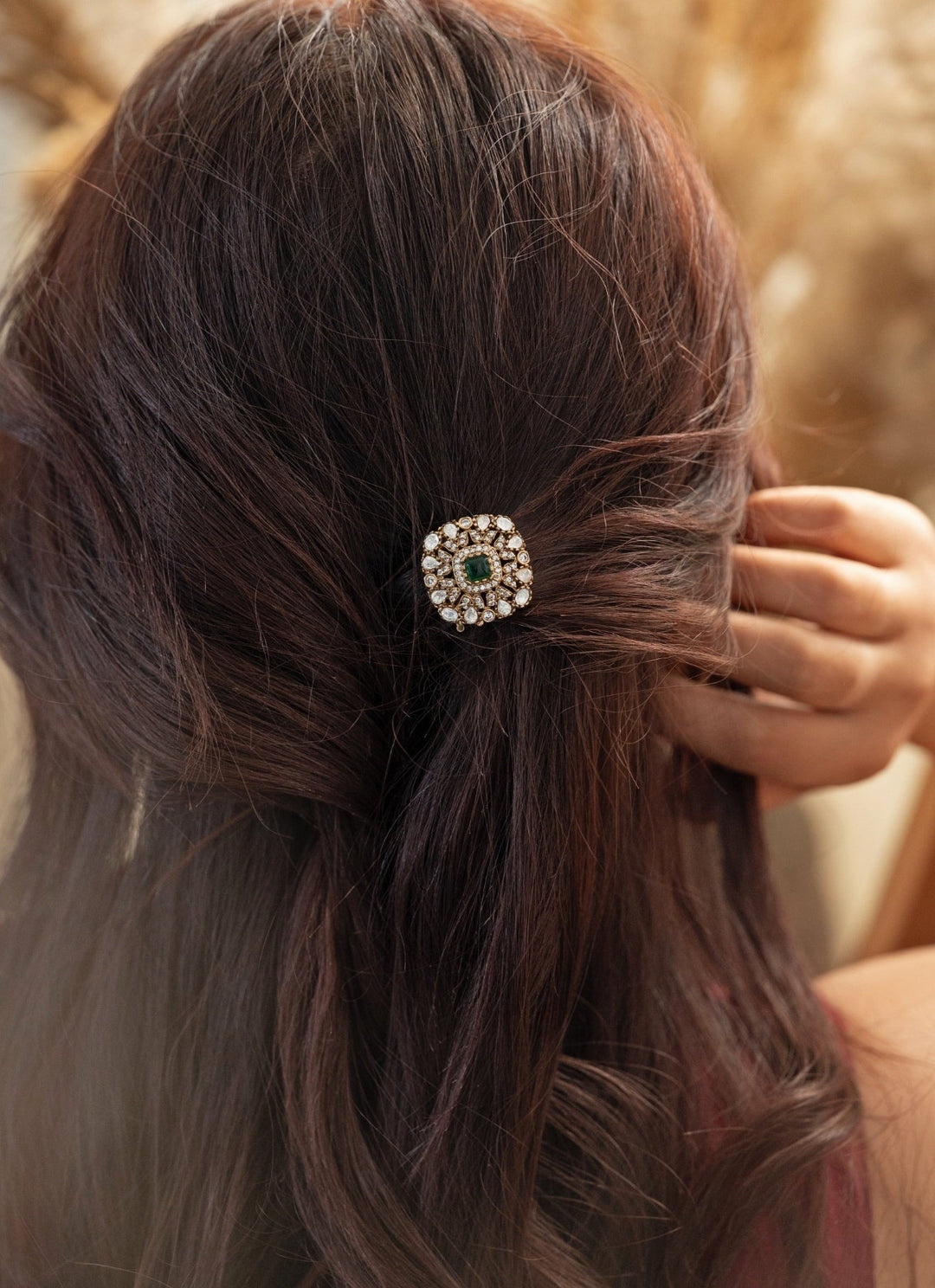Do Taara Green Polki Braid PinFabilicious Fashion