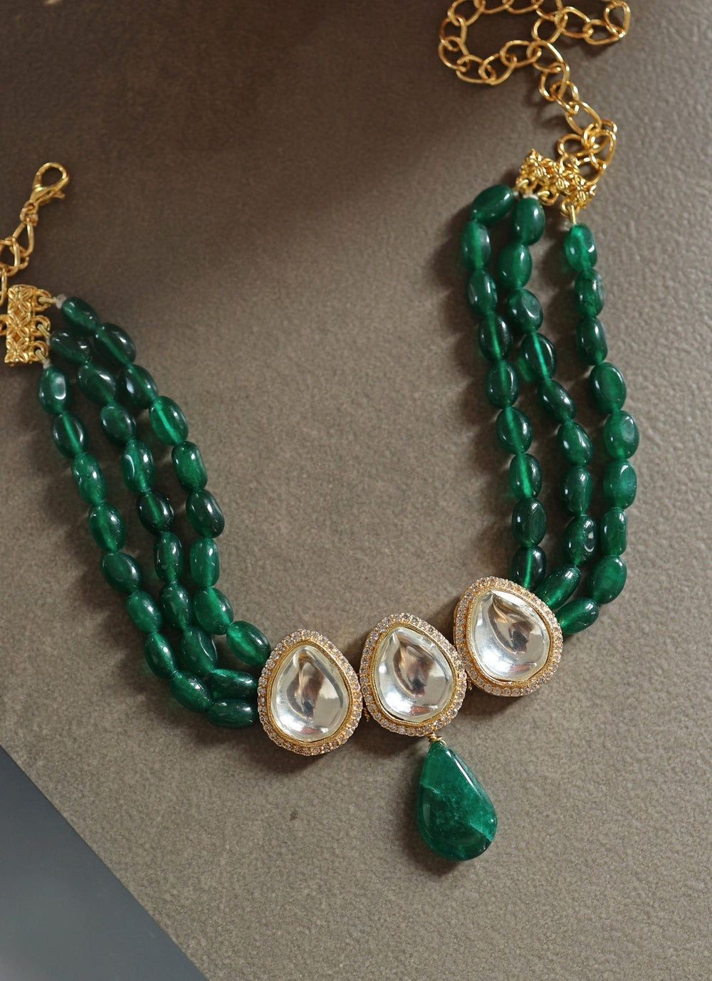 Do Taara Green Polki Choker NecklaceFabilicious Fashion