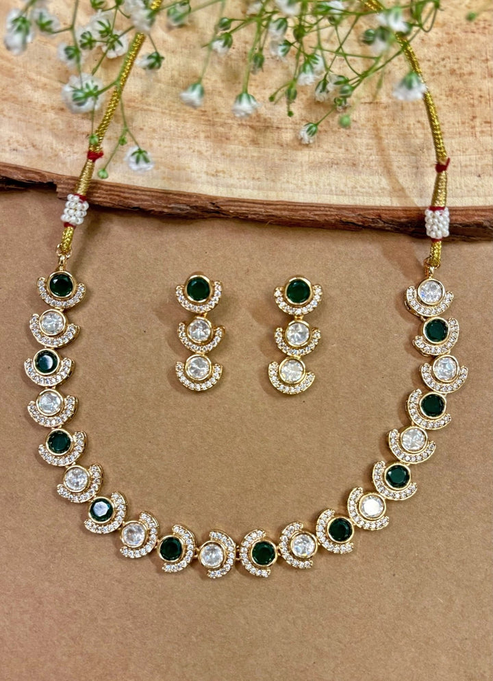 Naymee Green Polki Choker SetFabilicious Fashion