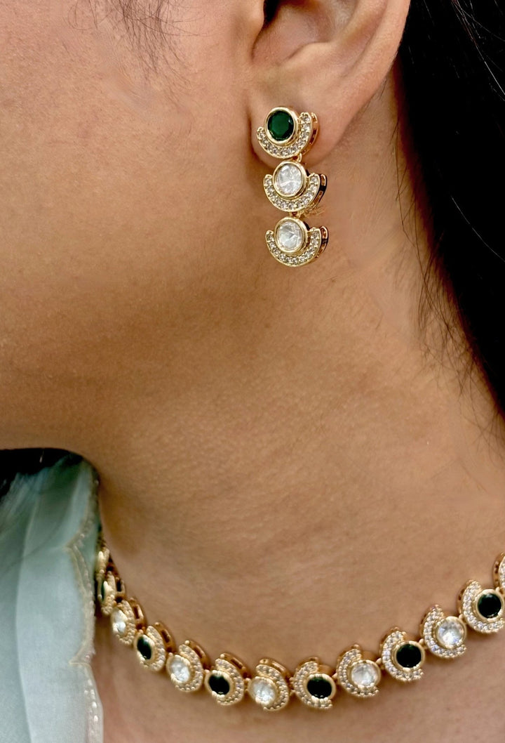 Naymee Green Polki Choker SetFabilicious Fashion