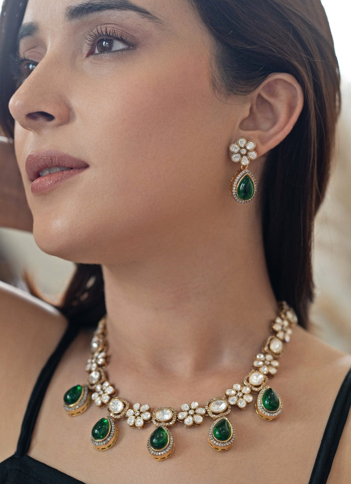 Do Taara Green Polki Necklace SetFabilicious Fashion