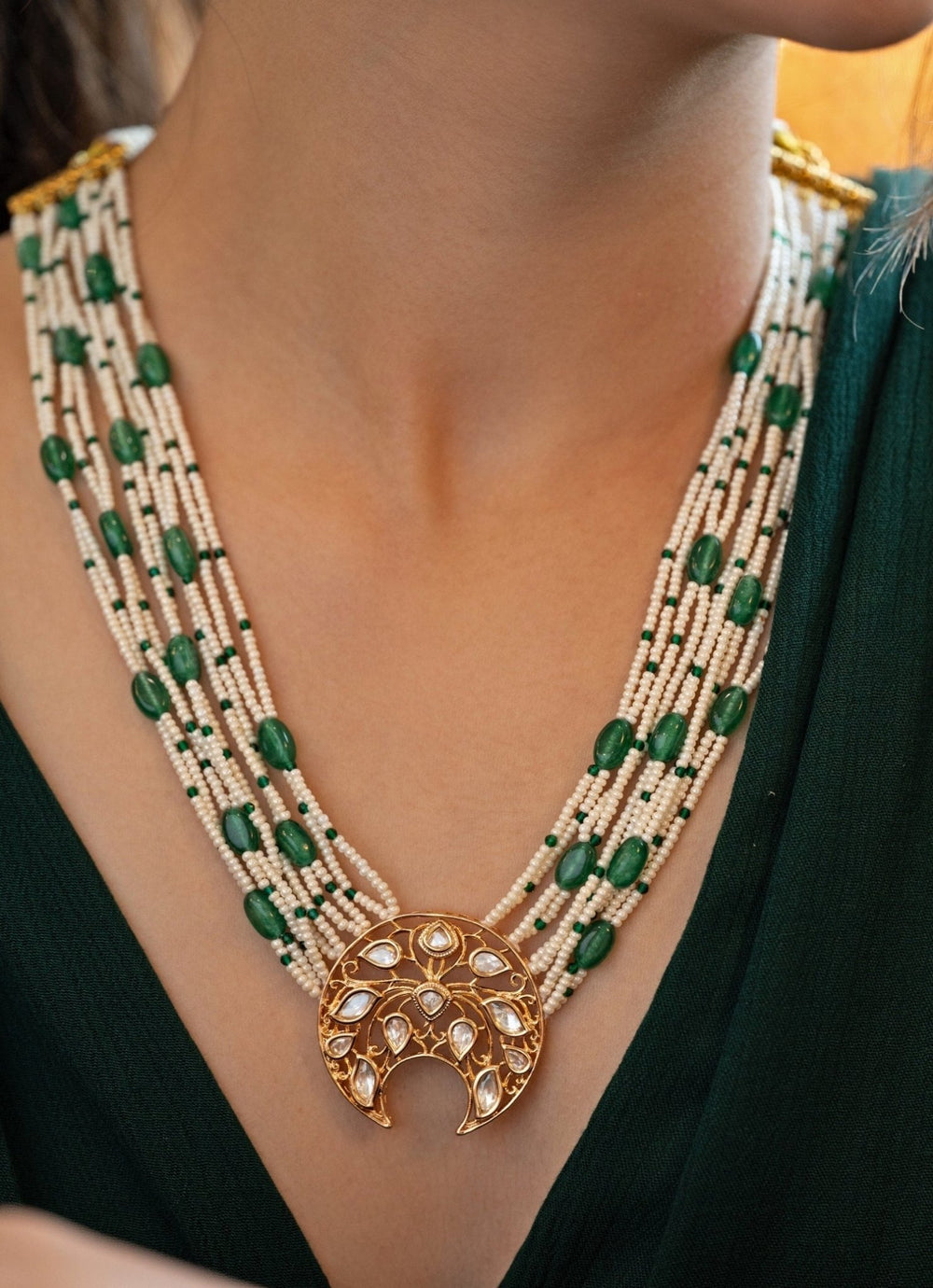 Do Taara Green Polki NecklaceFabilicious Fashion
