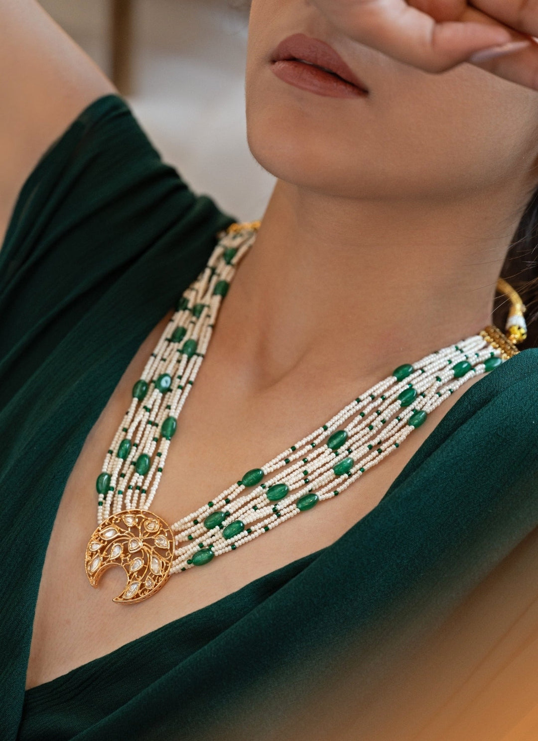Do Taara Green Polki NecklaceFabilicious Fashion