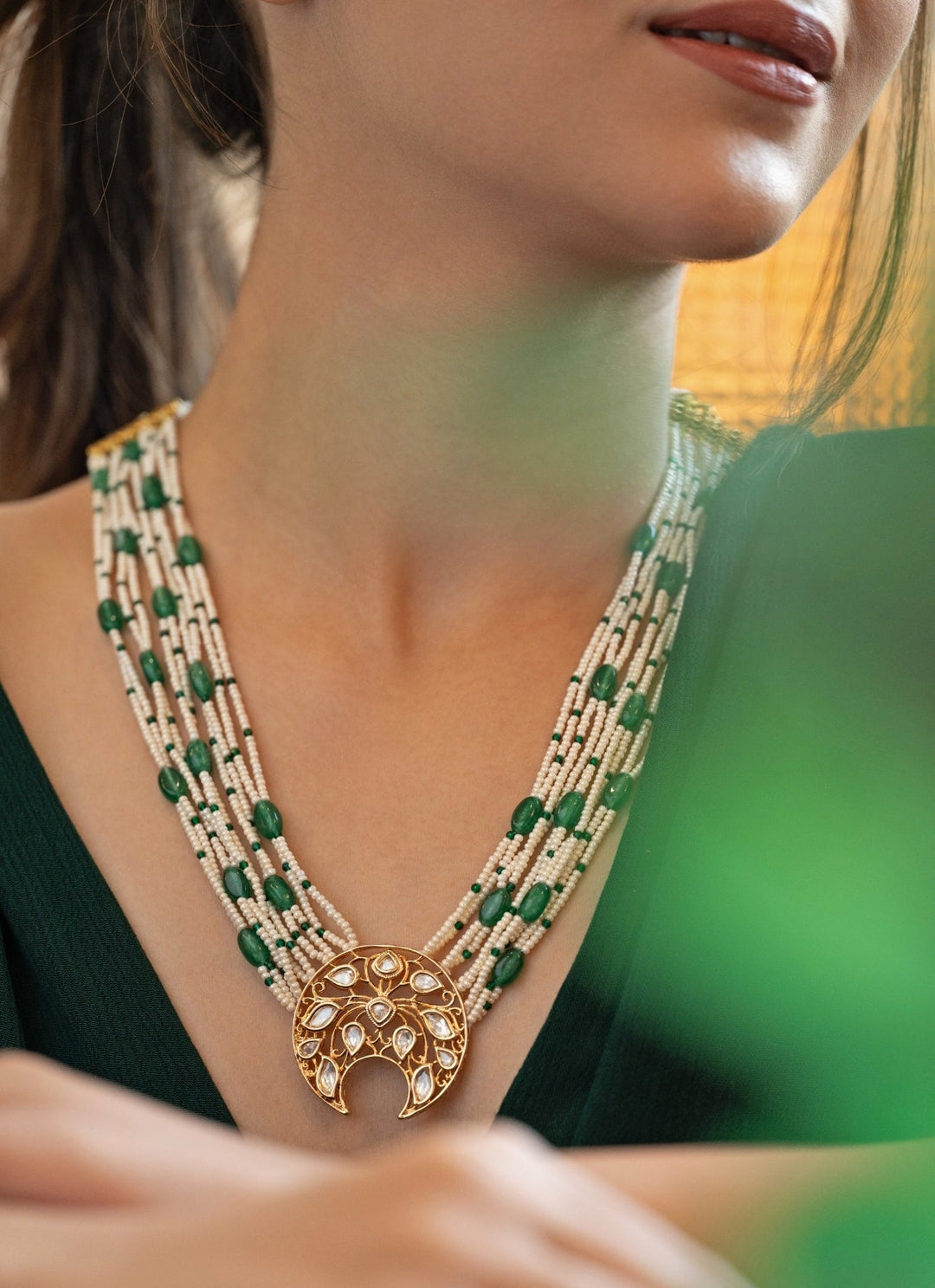 Do Taara Green Polki NecklaceFabilicious Fashion