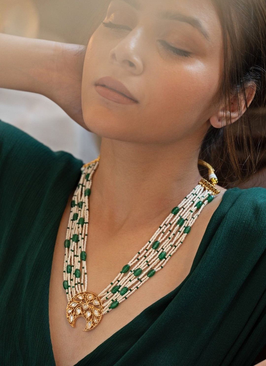 Do Taara Green Polki NecklaceFabilicious Fashion