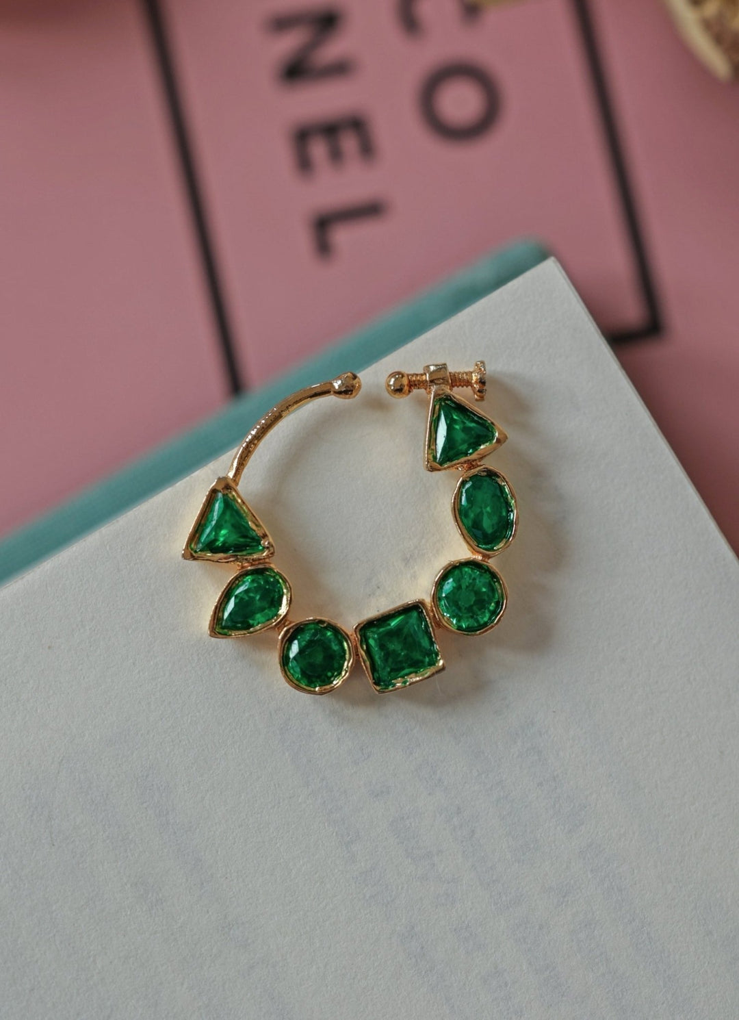 Do Taara Green Polki NosepinFabilicious Fashion