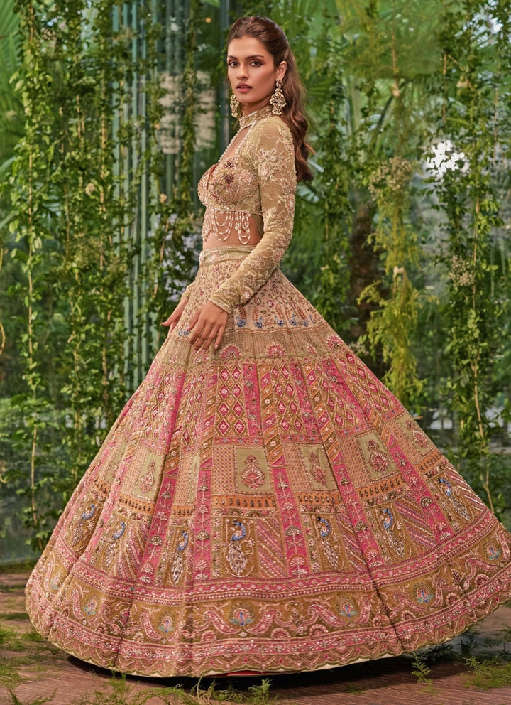 Jigar and Nikita Green Silk Bridal Lehenga SetFabilicious Fashion