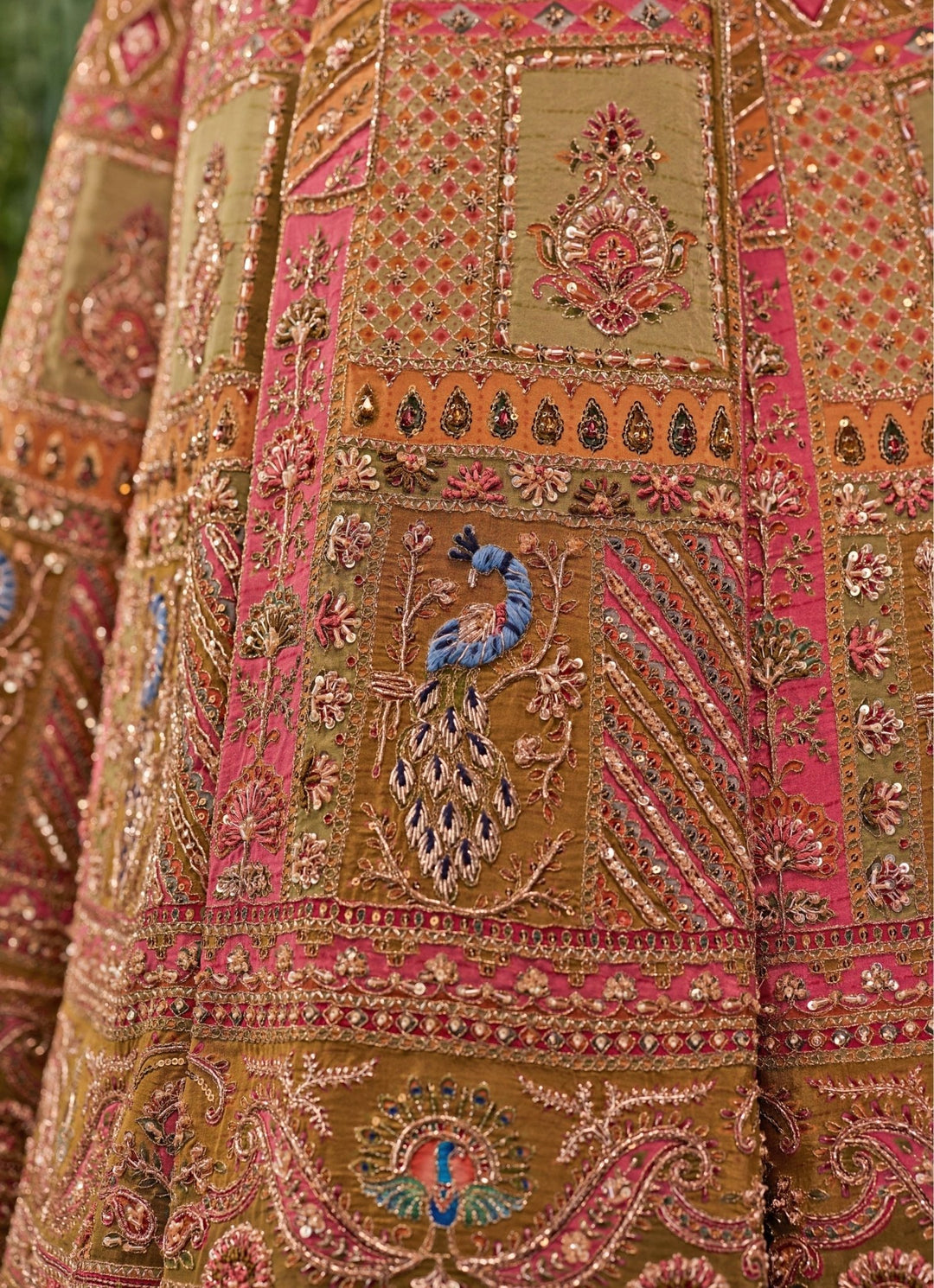 Jigar and Nikita Green Silk Bridal Lehenga SetFabilicious Fashion