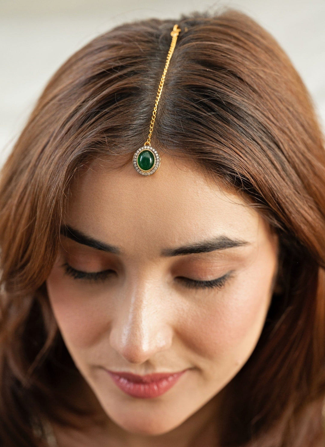 Do Taara Green Stone MaangtikkaFabilicious Fashion