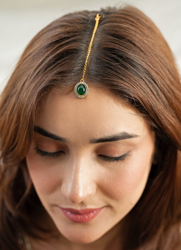 Do Taara Green Stone MaangtikkaFabilicious Fashion