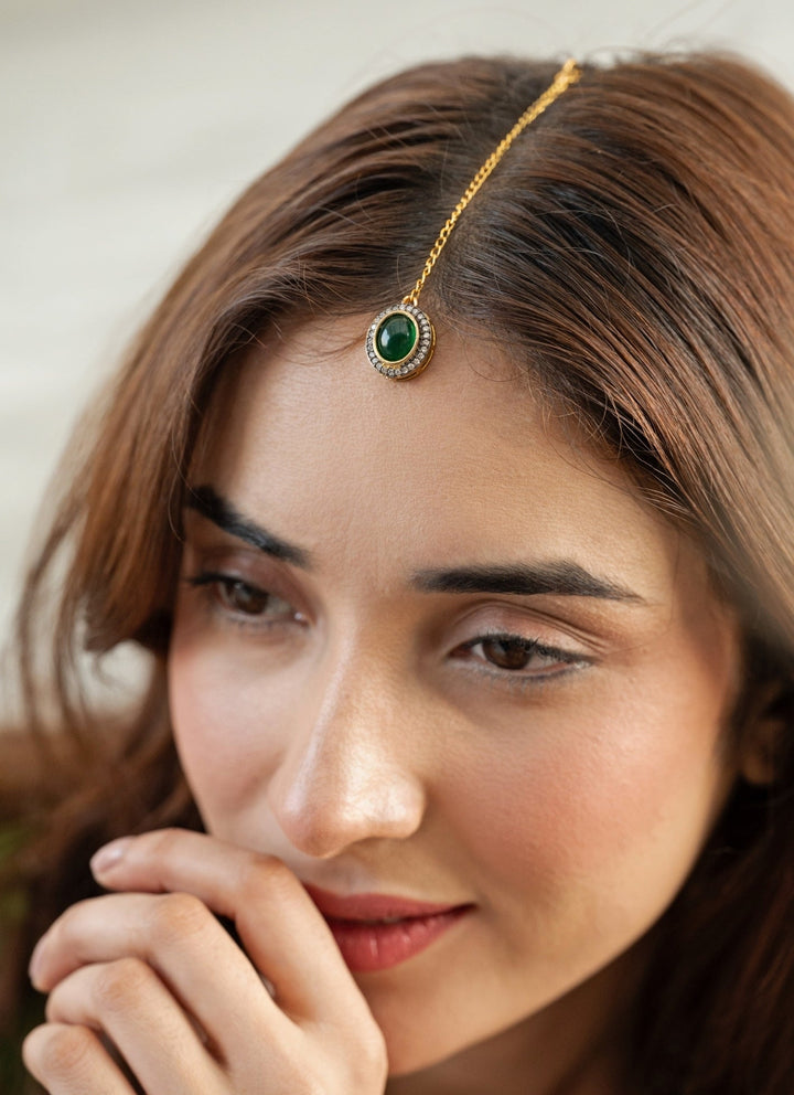 Do Taara Green Stone MaangtikkaFabilicious Fashion