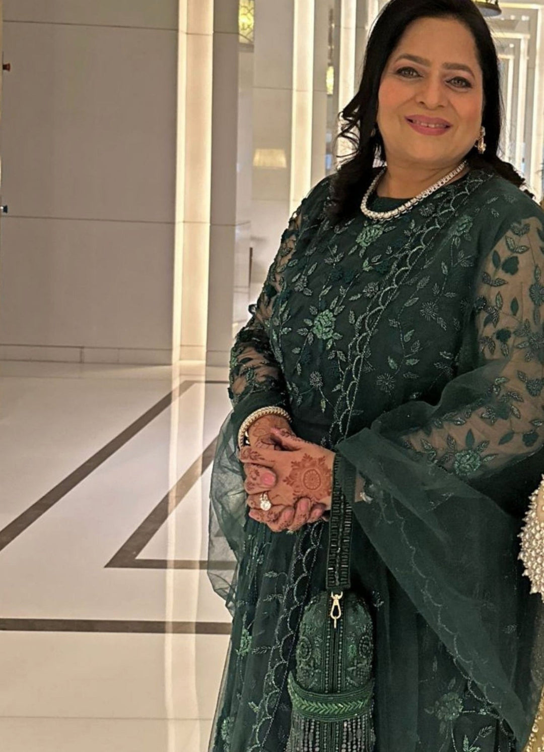 Green Suede Embellished Capsule Bag House of Kosha - Fabilicious Fashion