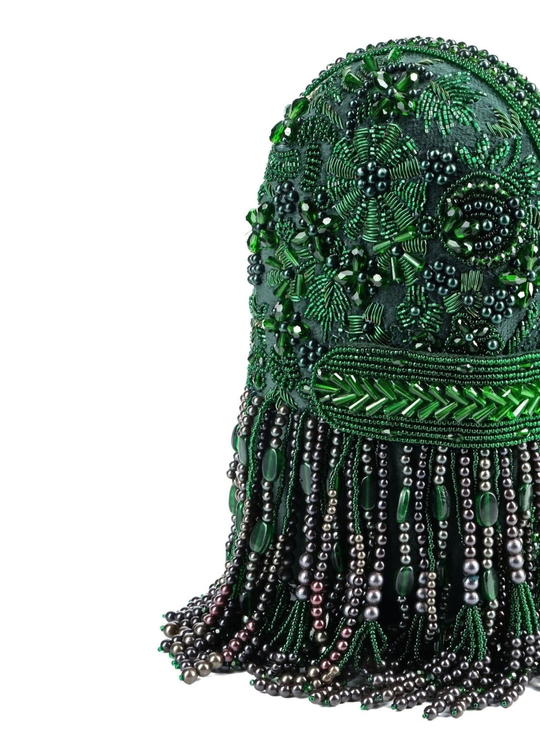 Green Suede Embellished Capsule Bag House of Kosha - Fabilicious Fashion