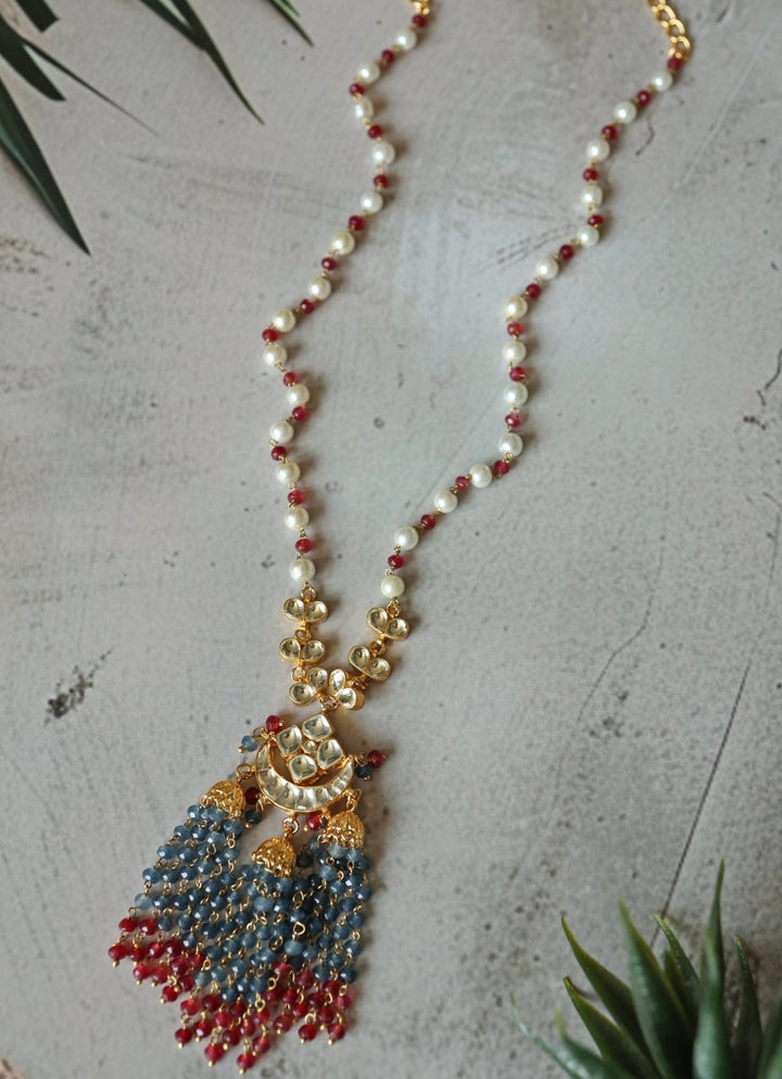 Do Taara Grey And Red Onyx NecklaceFabilicious Fashion