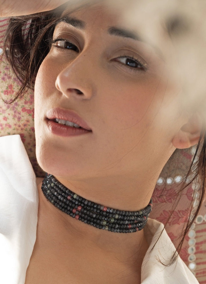 Do Taara Grey Choker NecklaceFabilicious Fashion