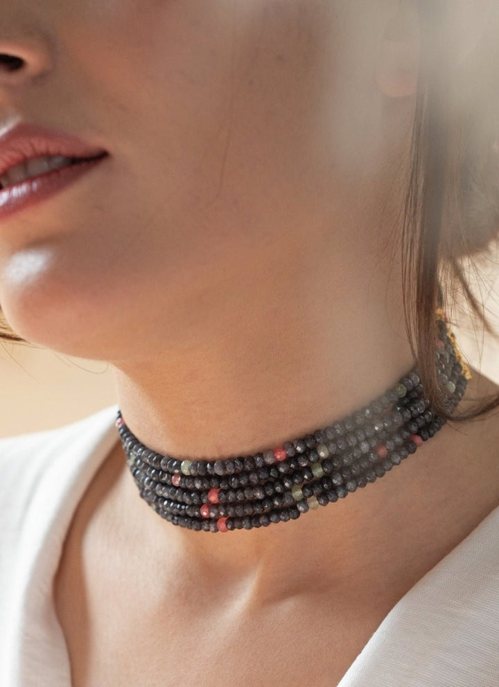 Do Taara Grey Choker NecklaceFabilicious Fashion