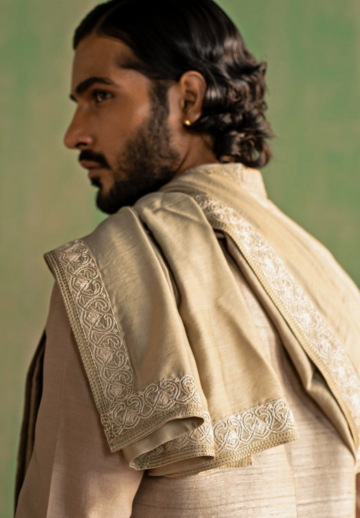 Grey Embroidered Nehru Jacket Set Studio Bagechaa - Men - Fabilicious Fashion