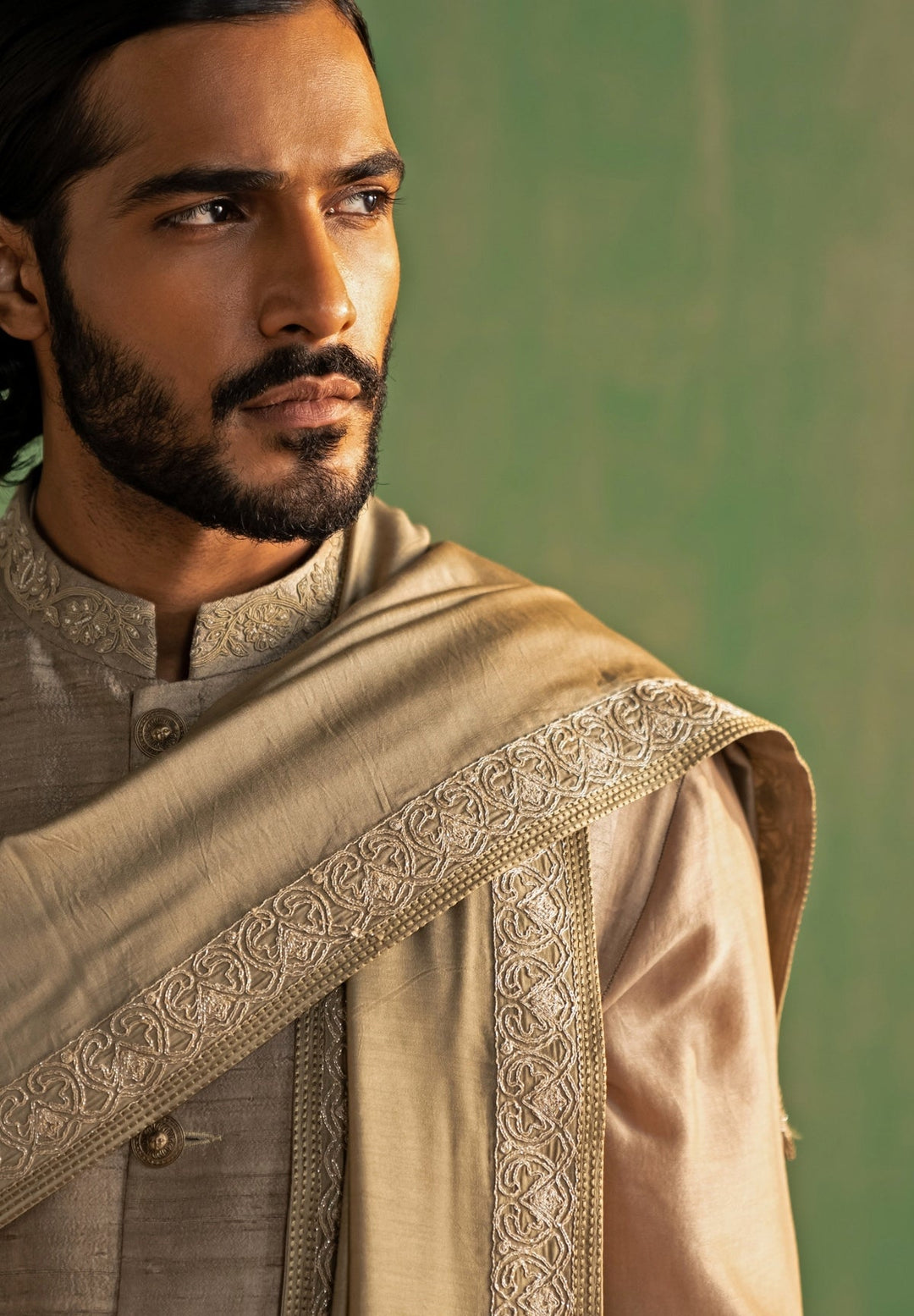Grey Embroidered Nehru Jacket Set Studio Bagechaa - Men - Fabilicious Fashion