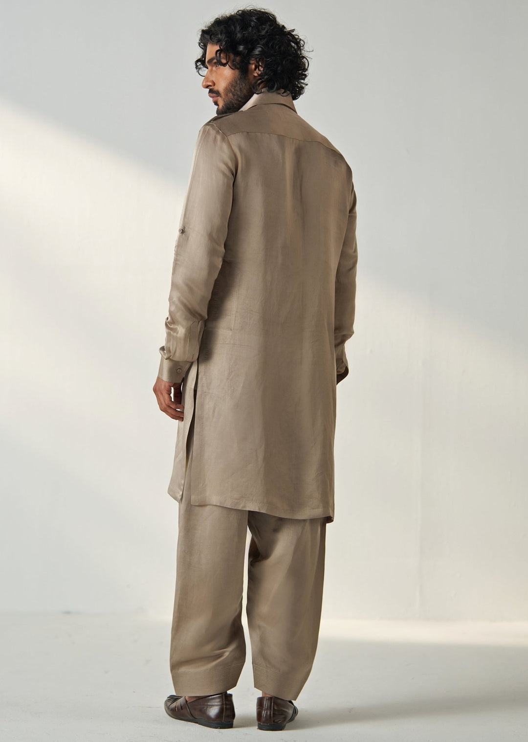 Grey Embroidered Pathani Kurta Set Studio Bagechaa - Men - Fabilicious Fashion
