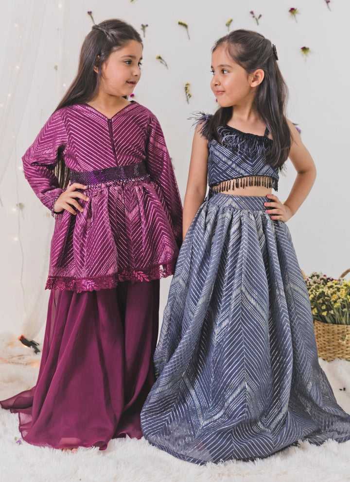 Grey Organza Lehenga Set Chotibuti - Fabilicious Fashion