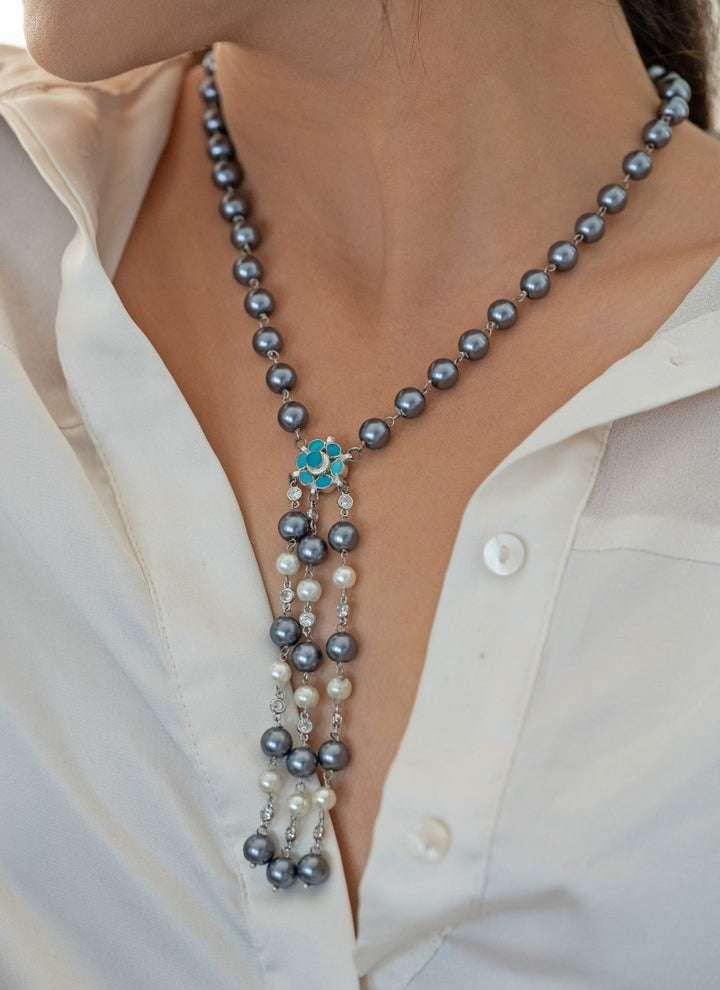 Do Taara Grey Pearl NecklaceFabilicious Fashion