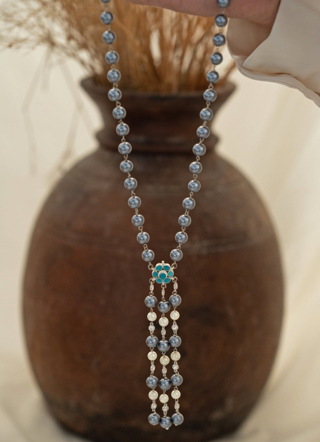 Do Taara Grey Pearl NecklaceFabilicious Fashion