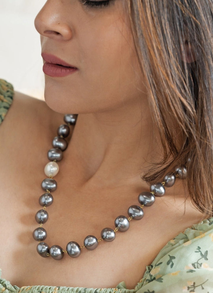 Do Taara Grey Pearls NecklaceFabilicious Fashion