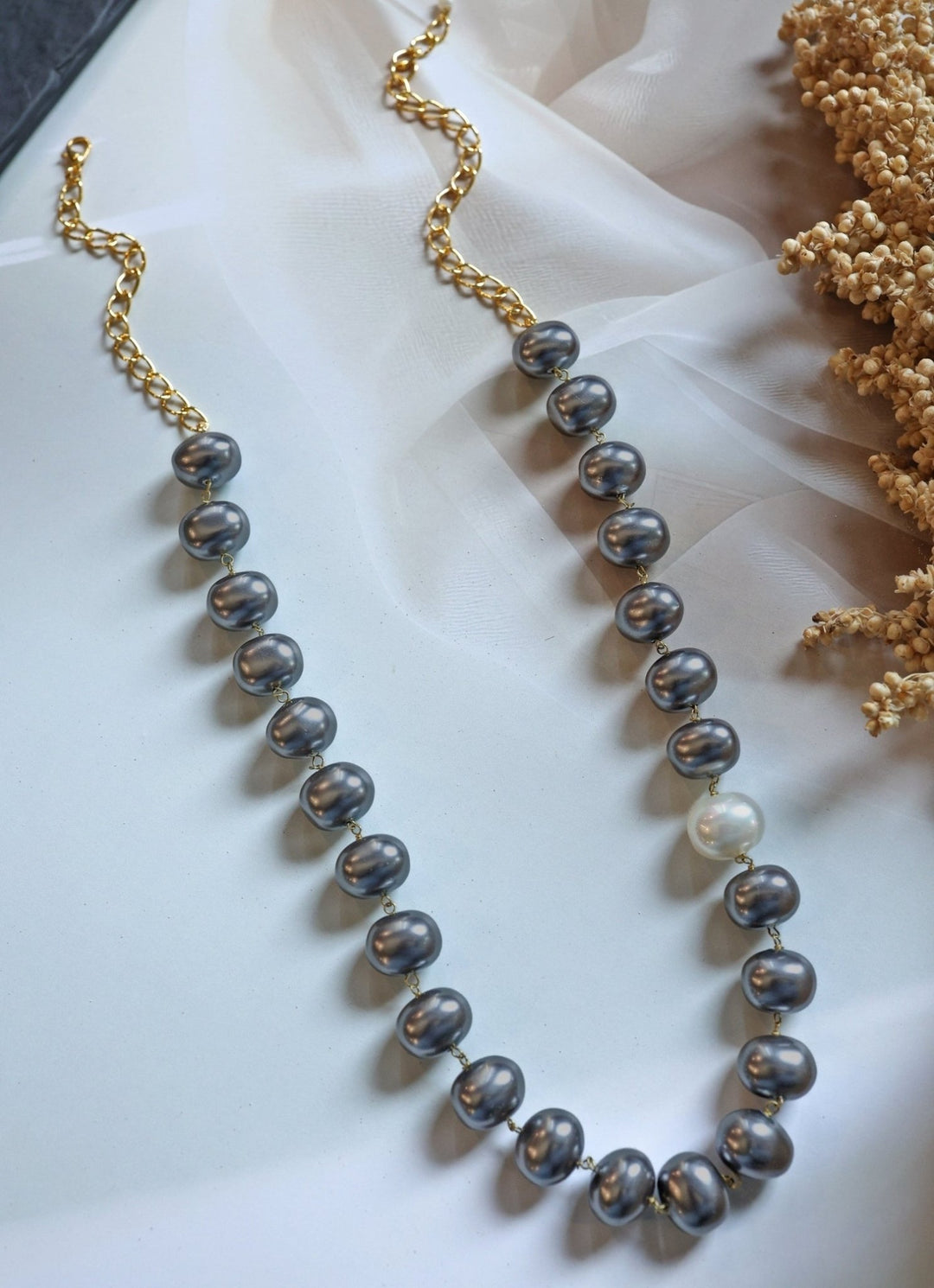 Do Taara Grey Pearls NecklaceFabilicious Fashion