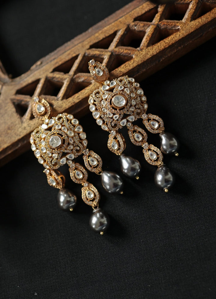 Do Taara Grey Polki EarringsFabilicious Fashion