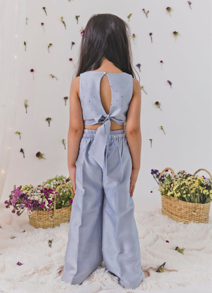 Grey Silk Pants Set Chotibuti - Fabilicious Fashion