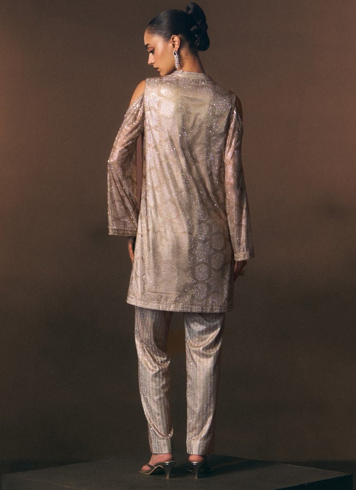 Angad Singh Grey Soft Net Kurta Pants SetFabilicious Fashion