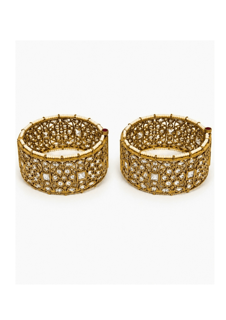 Vivinia By Vidhi Mehra Heritage Moissanite Polki BanglesFabilicious Fashion