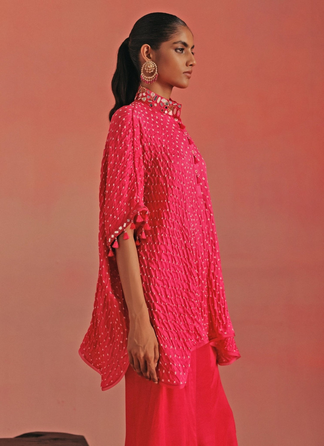 Twenty Nine Hot Pink Bandhani Shirt And Pants SetFabilicious Fashion