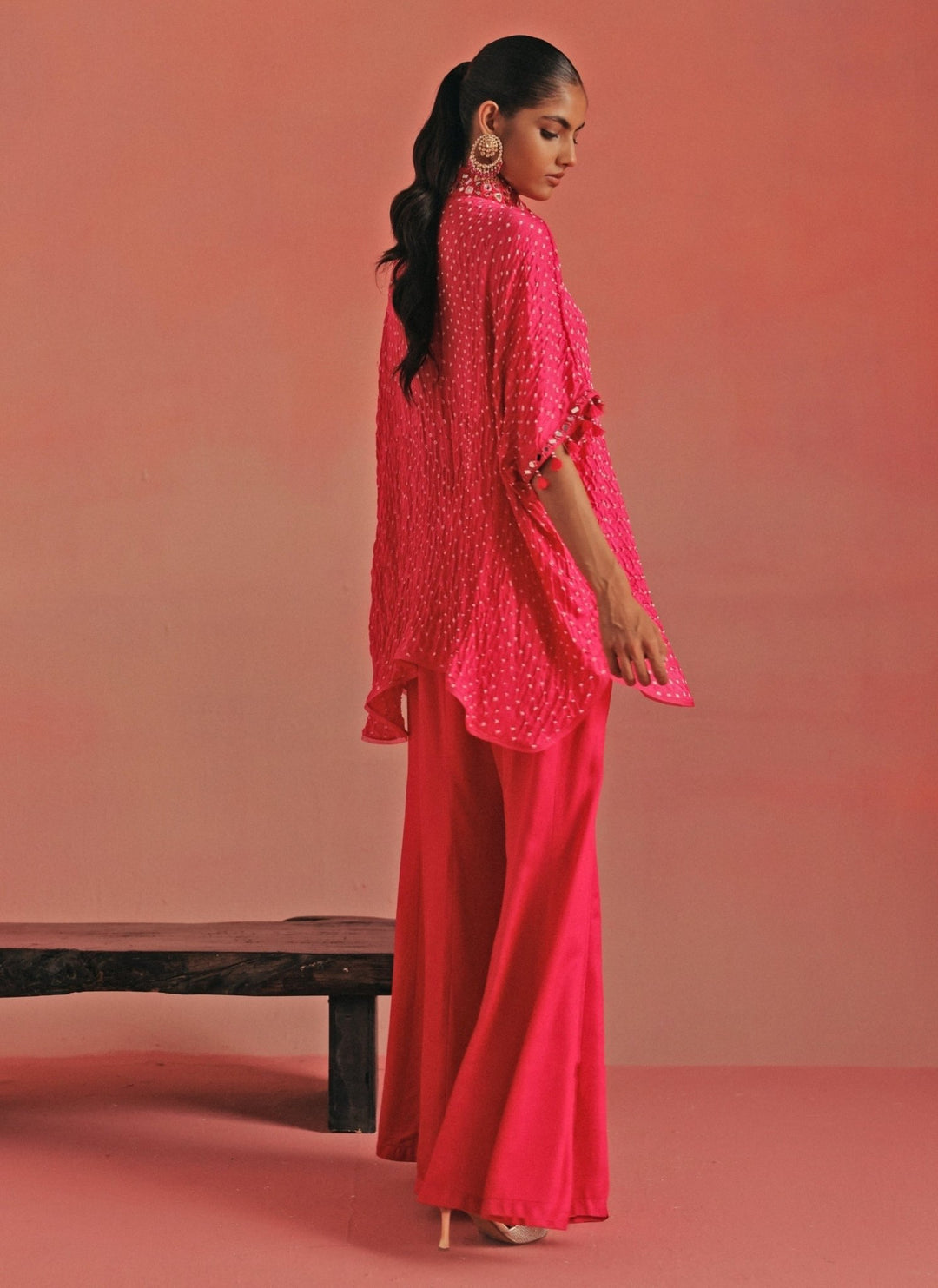 Twenty Nine Hot Pink Bandhani Shirt And Pants SetFabilicious Fashion
