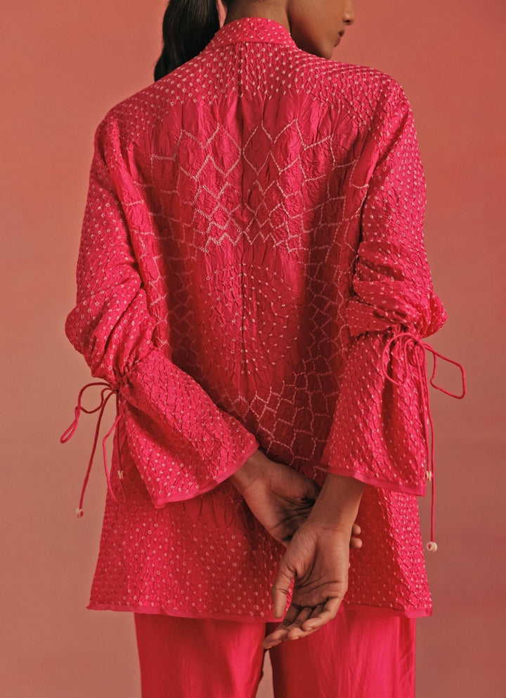 Twenty Nine Hot Pink Bandhani Tunic Pants SetFabilicious Fashion
