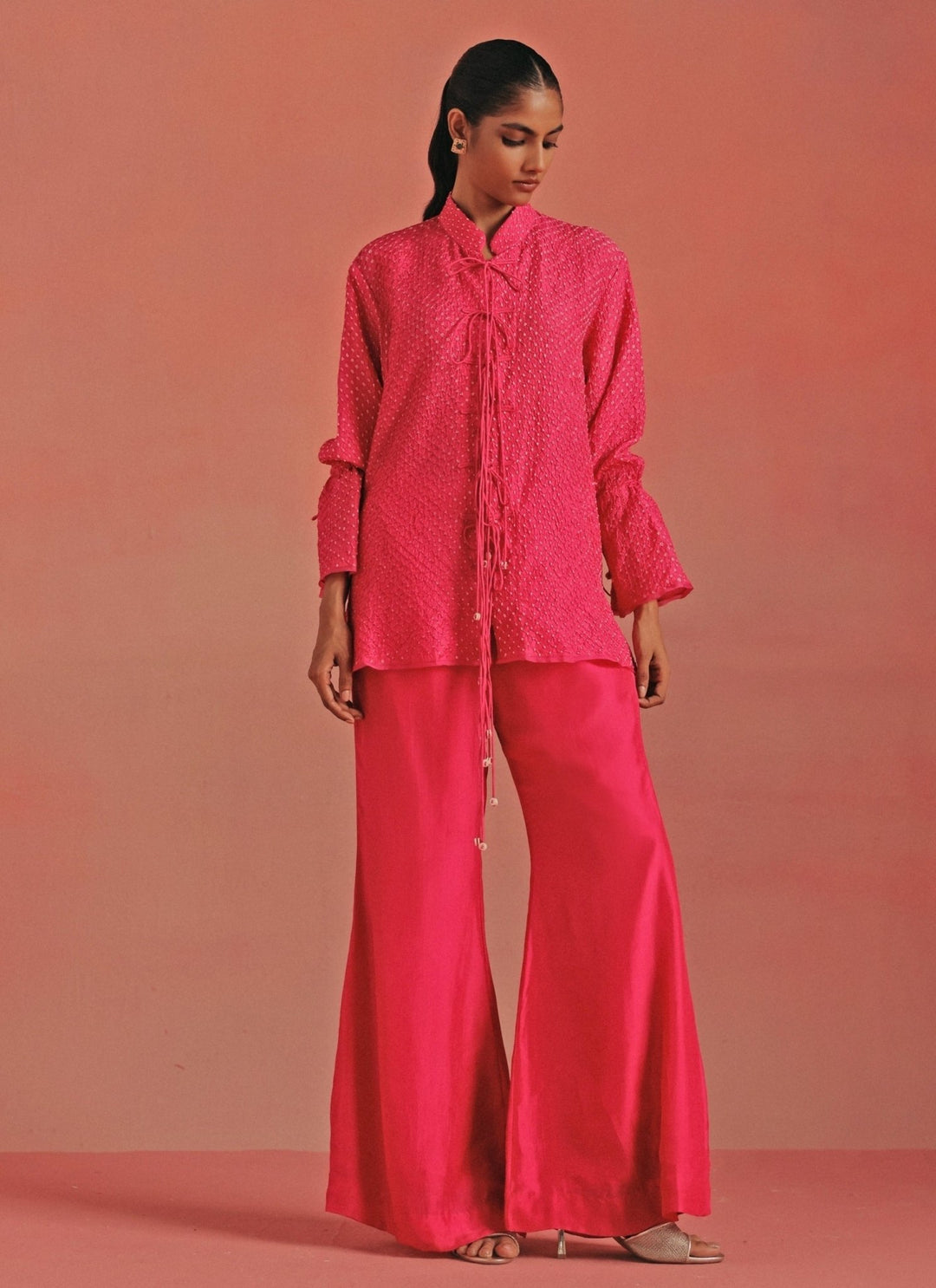 Twenty Nine Hot Pink Bandhani Tunic Pants SetFabilicious Fashion