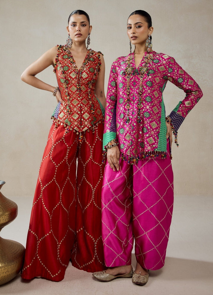 Nitika Gujral Hot Pink Patola Silk Kurta Salwar SetFabilicious Fashion