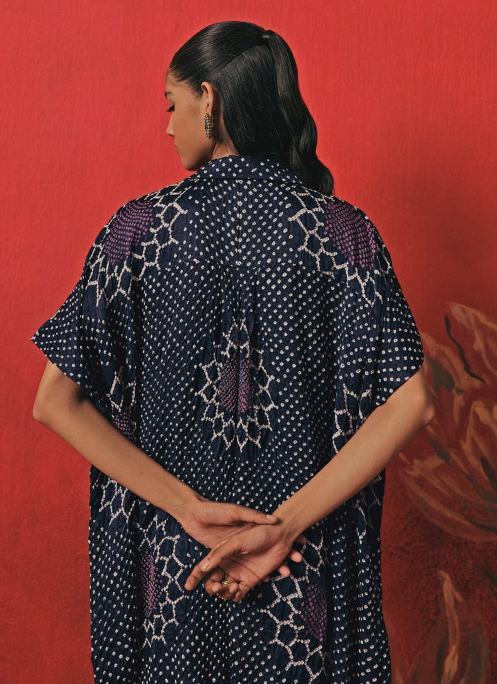 Twenty Nine Indigo Blue Bandhani Shirt And Palazzo SetFabilicious Fashion