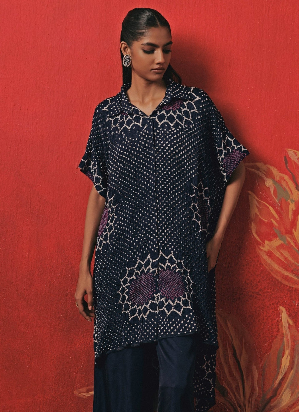 Twenty Nine Indigo Blue Bandhani Shirt And Palazzo SetFabilicious Fashion