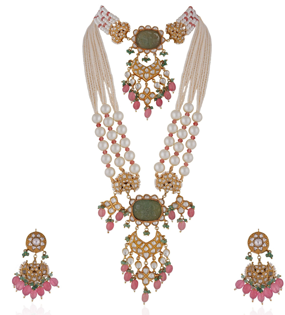 Indowestern And Traditional Bridal Necklace Set Riana by Shikha Jindal - Fabilicious Fashion