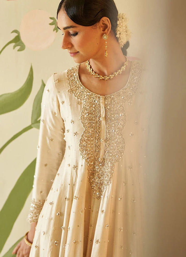 Ivory And Gold Chanderi Silk Kurta Set Angad Singh - Fabilicious Fashion