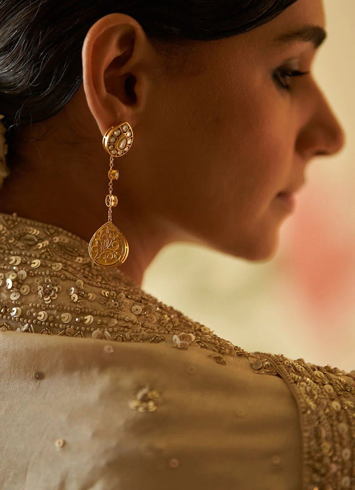 Ivory And Gold Chanderi Silk Kurta Set Angad Singh - Fabilicious Fashion