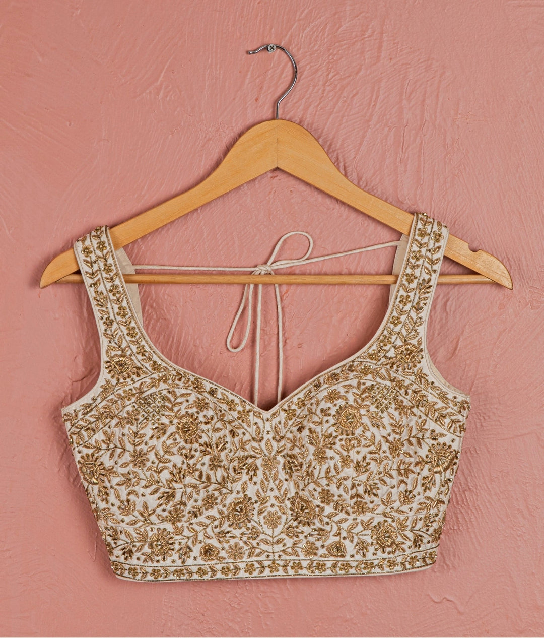 Ivory And Gold Embroidered Organza Lehenga Anisha Shetty - Fabilicious Fashion