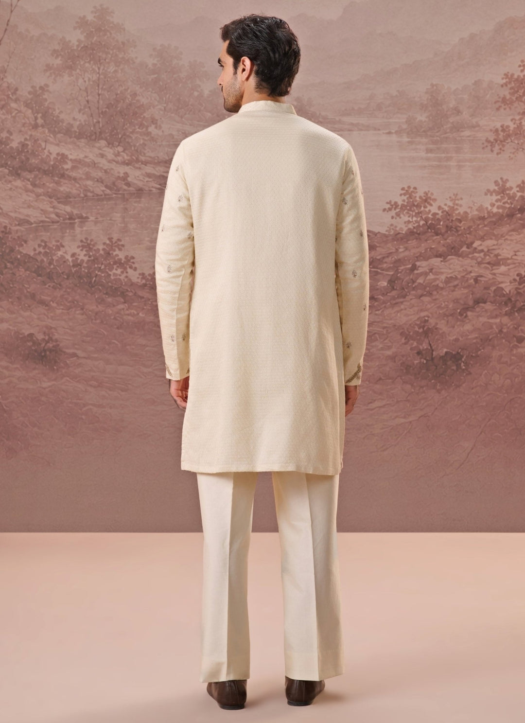 Contrast by Parth Ivory Bagalpuri Silk Kurta SetFabilicious Fashion