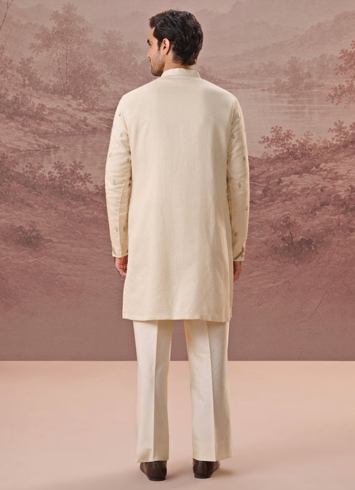 Contrast by Parth Ivory Bagalpuri Silk Kurta SetFabilicious Fashion