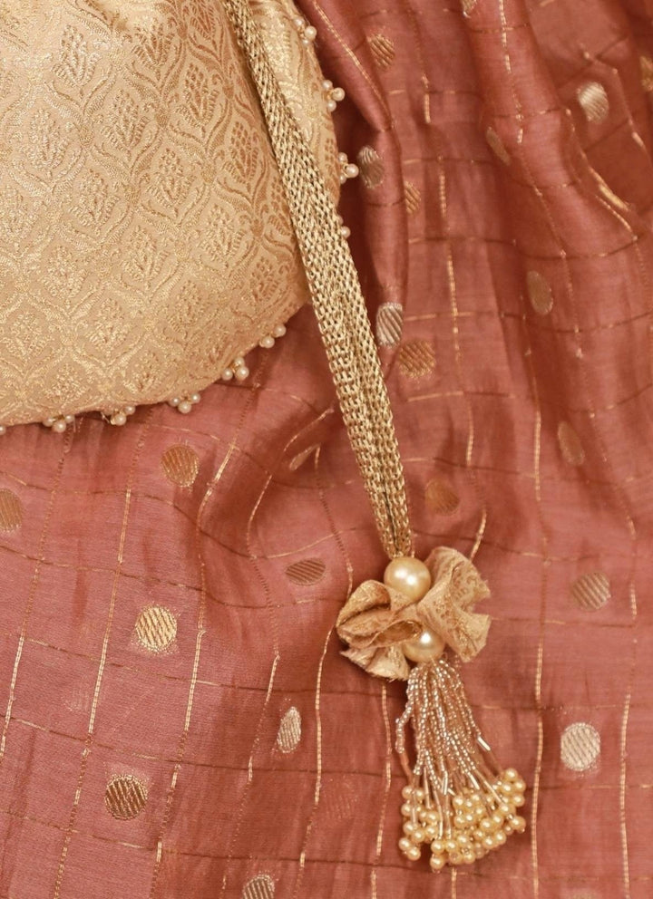 Ivory Banarasi Potli Amyra - Fabilicious Fashion