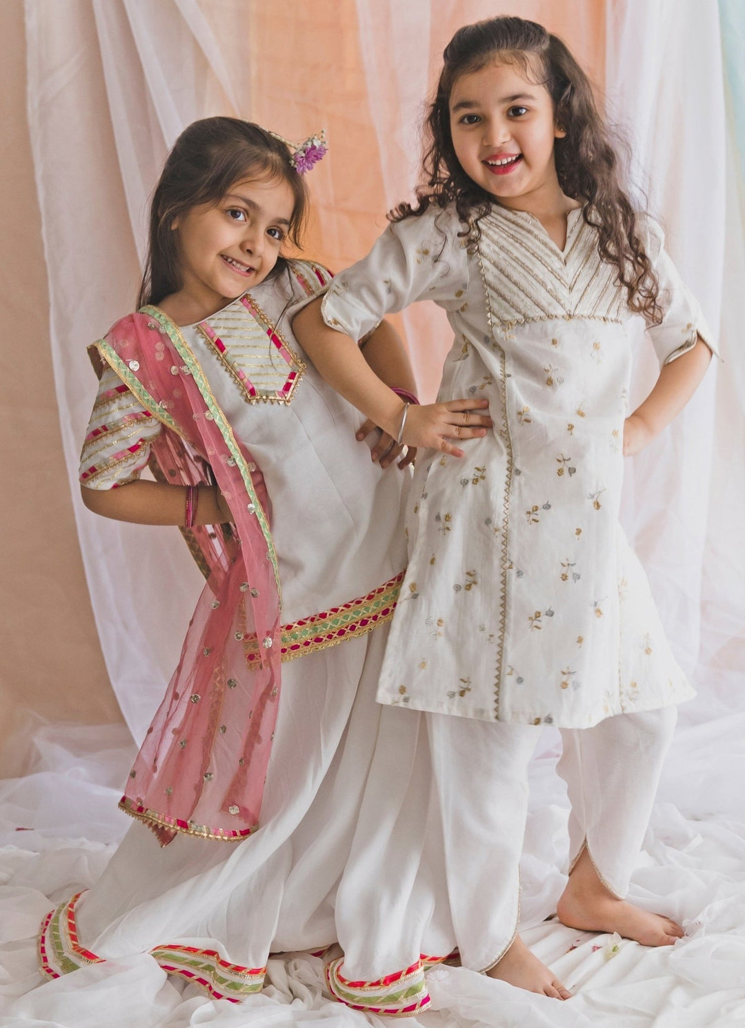 Chotibuti Ivory Chanderi Kurta Dhoti SetFabilicious Fashion