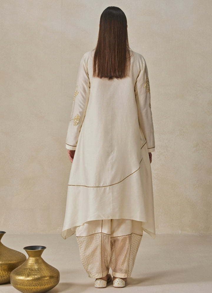 Nitika Gujral Ivory Chanderi Kurta Salwar SetFabilicious Fashion