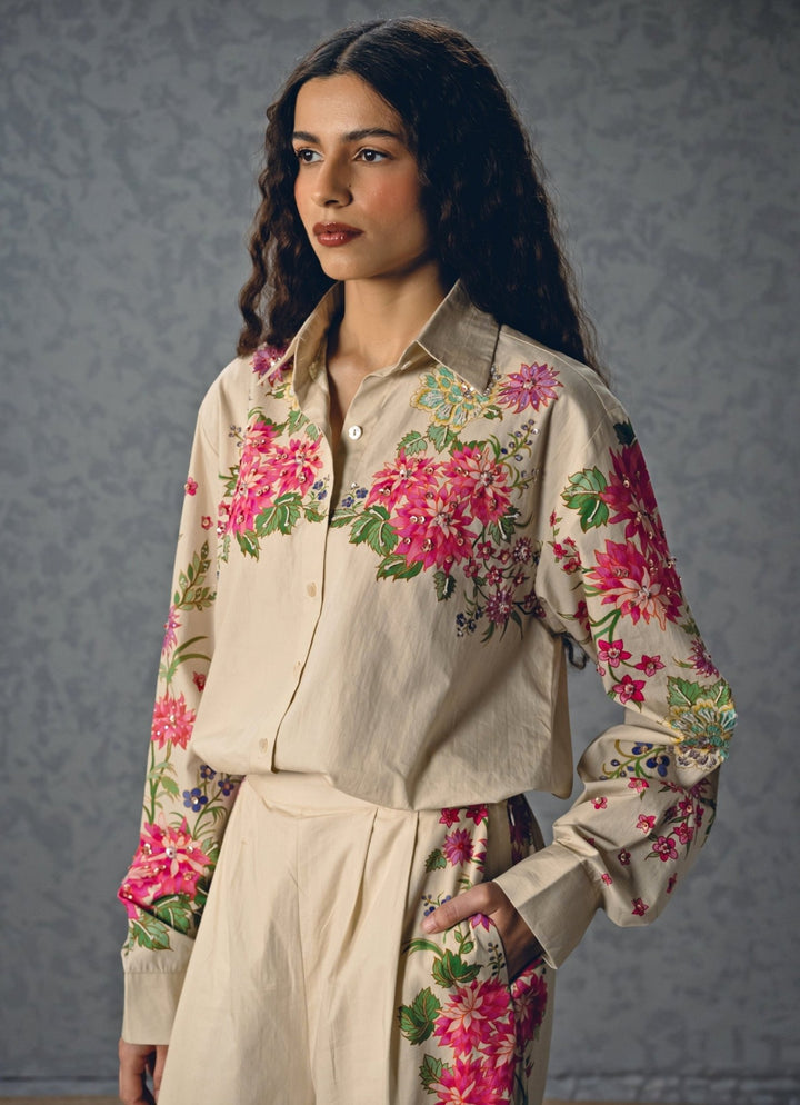 Paulmi and Harsh X Ease Ivory Cotton Co - Ord SetFabilicious Fashion