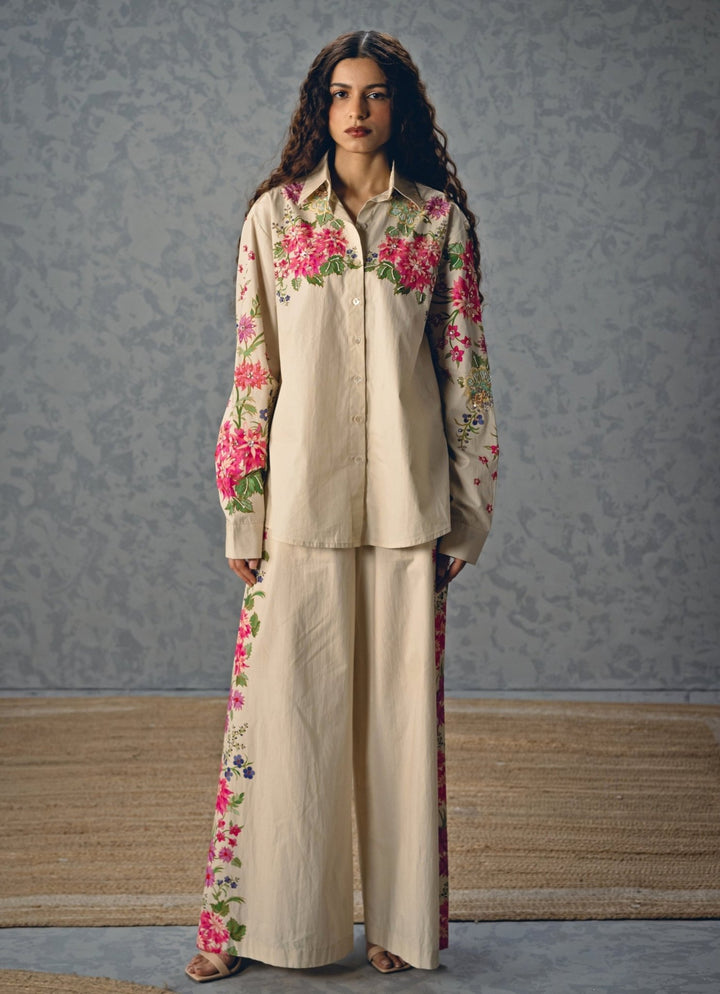 Paulmi and Harsh X Ease Ivory Cotton Co - Ord SetFabilicious Fashion